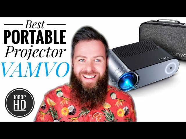 Vamvo L4200 Portable Mini Video Projector, Full HD 1080P 200” Fire