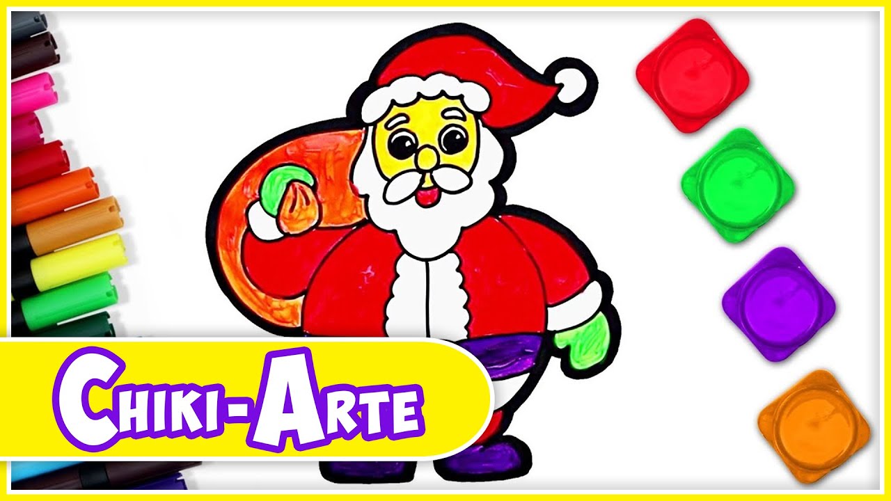 Cómo dibujar a Santa Claus - Dibujos Infantiles | Chiki-Arte Aprende a Dibujar