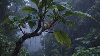 🌲 Rain Sounds in the Forest at Night (No Ads) | Deep Sleep, Relaxation & Insomnia Relief