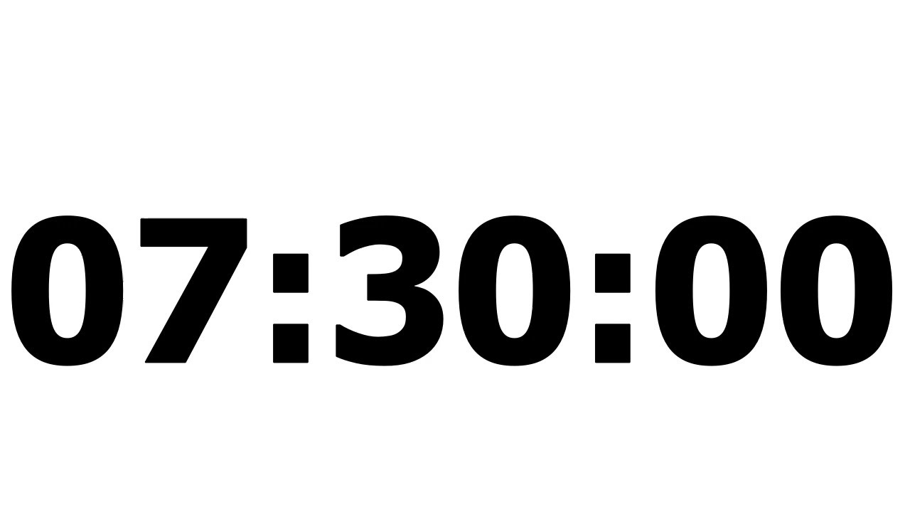 7 Hours 30 minutes White timer - YouTube