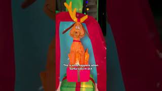Grinch Helicopter Inflatable Decoration
