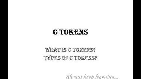 What is C tokens in tamil