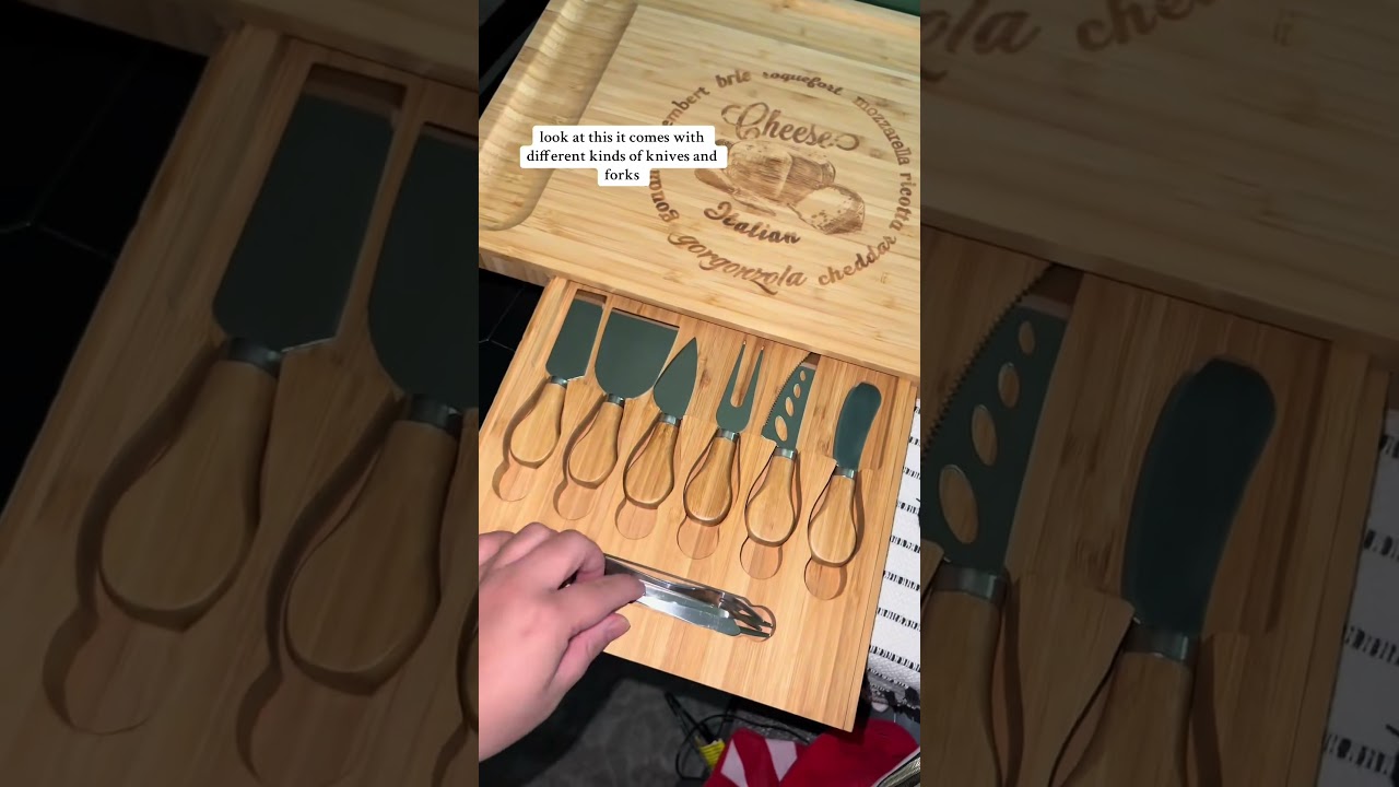 Elegant Bamboo Cheese & Charcuterie Board Gift Idea 