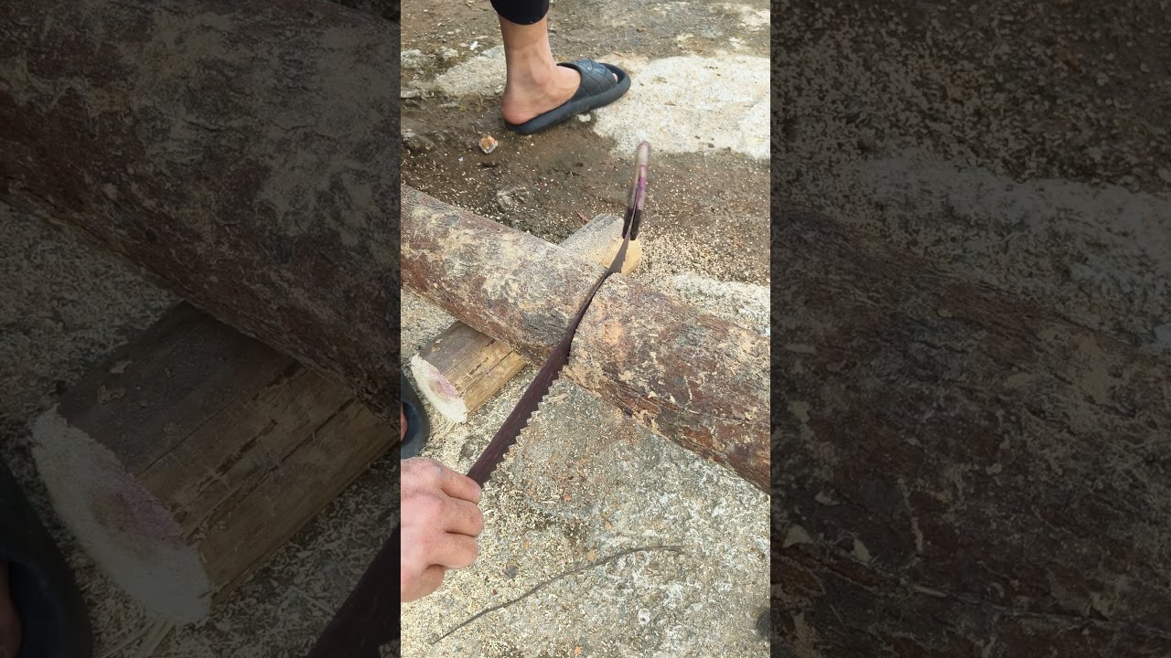 Swinging the saw can free the saw from its predicament.