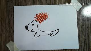 How to paint hedgehog 🦔 and lion 🦁 using fork
