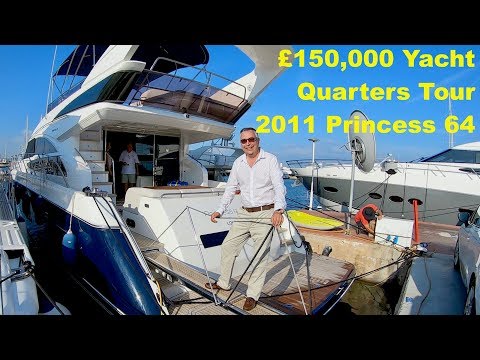 £150,000 (now £130K) Yacht Quarters Tour : 2011 Princess 64