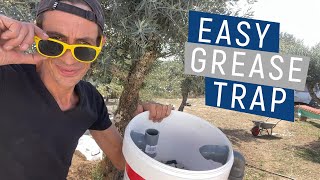 BUILDING A GREASE TRAP FOR THE KITCHEN SINK | Portuguese Permaculture Projects