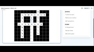 Playing DailyCeptx crossword on reddit