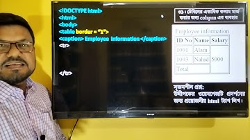 ওয়েবপেজ এর টেবিলের রো এবং সেল মার্জ করার জন্য HTML Tag || HSC ICT Chapter 3 table tag || ICT for HSC