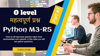 O leve M3R5 python Important mcq question Part 2 / important python question for o level exam /-
