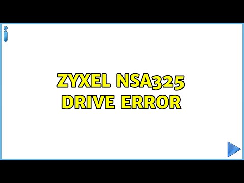 Zyxel NSA325 Drive error (2 Solutions!!)