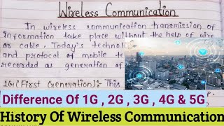 History Of Wireless Technology Essay | What Is 1G 2G 3G 4G 5G Differences About Network Generations