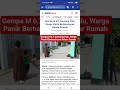 Gempa M 6,7 Guncang Palu, Warga Panik Berhamburan Keluar Rumah