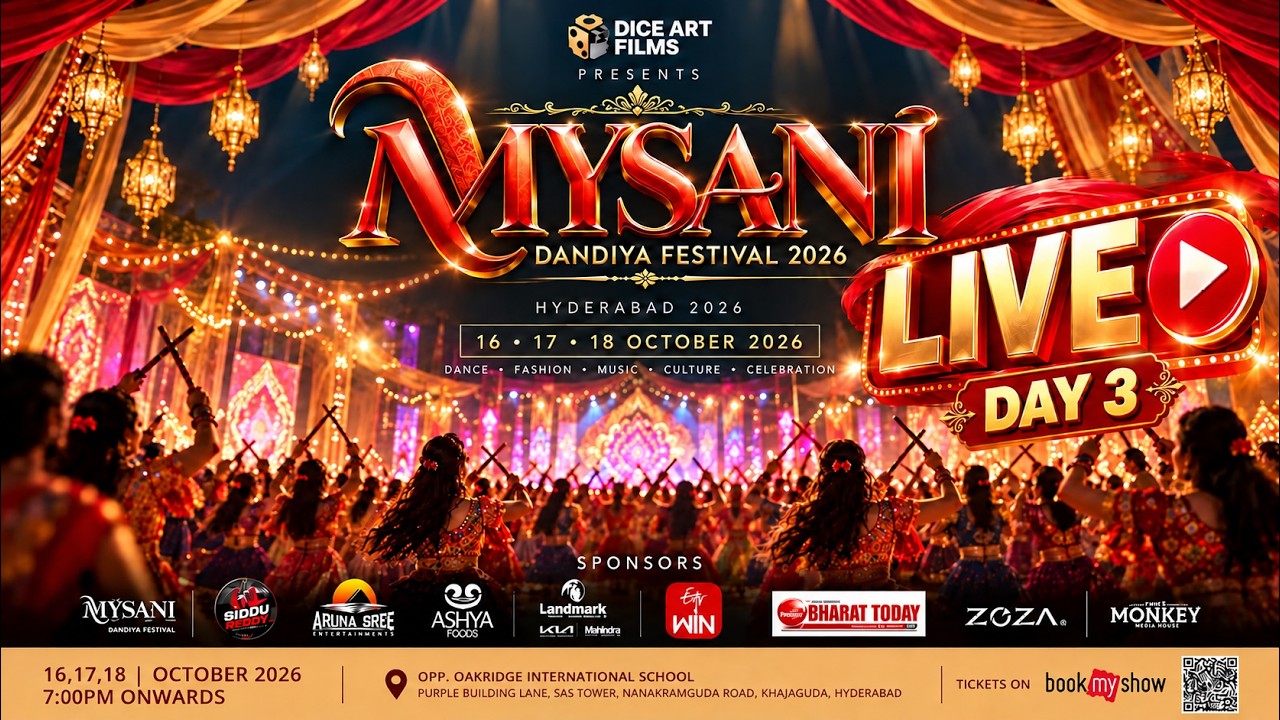 mysani dandiya event 2026 Day -3 Live | Oh na Siddayya team | Diceartfilms