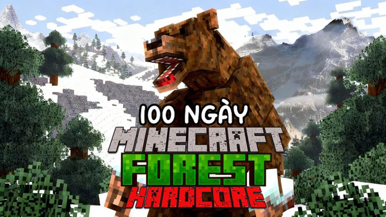 Tôi đã sống sót 100 ngày tại một KHU RỪNG SIÊU THỰC TẾ TRONG Minecraft ...