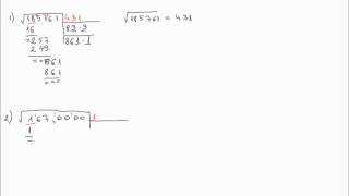Algoritmul de extragere a radacinii patrate (7b11)