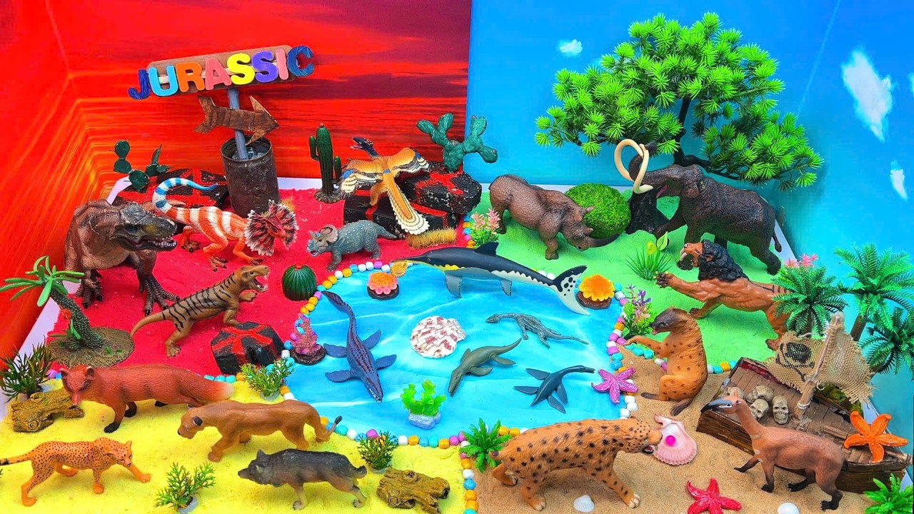 Разнообразный мир игрушек | Исследуйте юрский период, зеленый лес и удивительный океан 🦖🌳🌊
