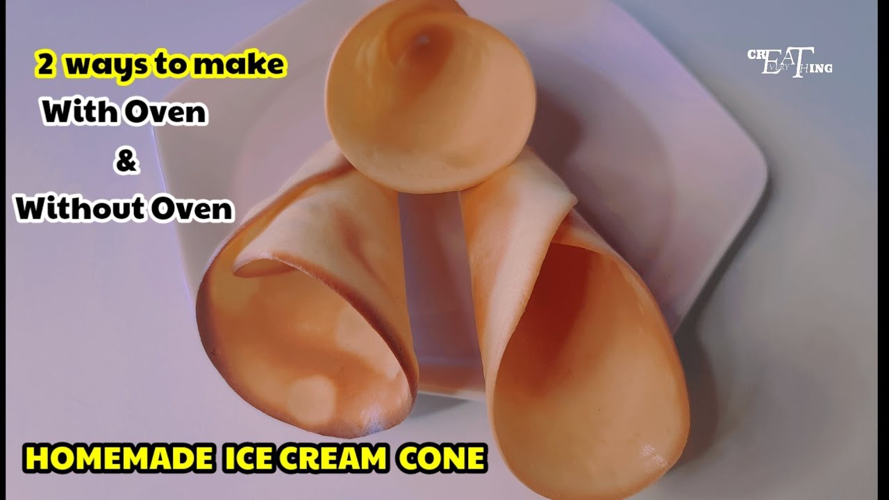 Homemade ice cream cone [ without waffle maker ]