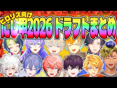 【超ヒロリス向け】にじ甲ドラフト ヒーローズ指名まとめ【星導ショウ 小柳ロウ 叢雲カゲツ 伊波ライ 宇佐美リト 赤城ウェン 佐伯イッテツ 緋八マナ にじさんじ  MECHATU-A 切り抜き】