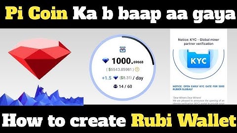 latest Rubi mining app update 😲 how to create rubi wallet | how to earn free money online 2025