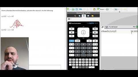 The inverse normal distribution on the TI Nspire