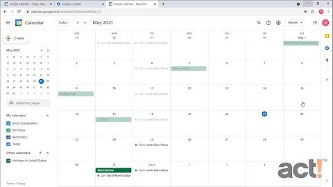 Act! Premium Training Videos - Synchronizing With Google Calendar