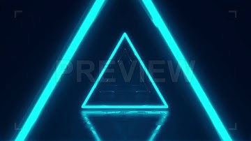 Neon Triangles Tunnel Loop Stock Motion Graphics