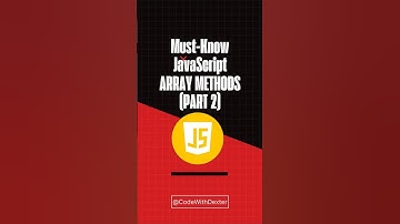 Must-Know JavaScript Array Methods (Part 2) #javascript #shorts #programming  #coding