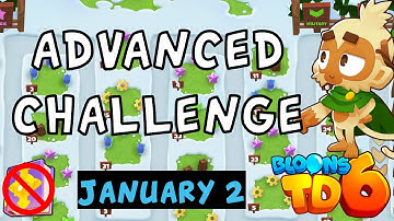Bloons TD 6 Advanced Challenge | Solution? | No MK No Powers Used | January 2 2024
