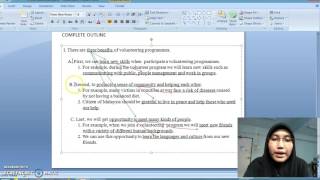 Task 2 : Video Presentation (Writing the Outline) UMT S39711