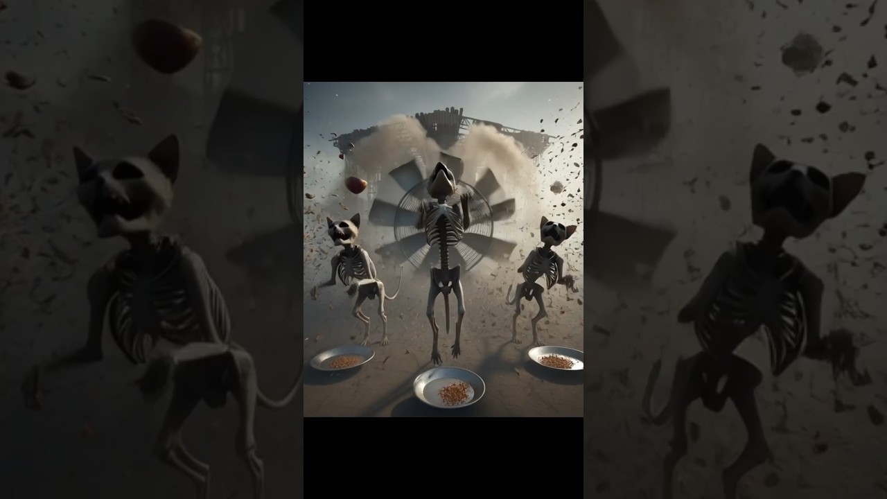 Skinny Tom & The Storm of Hunger! 🌪️ cat ai video 