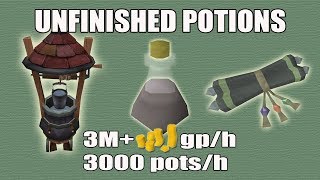 [Runescape 3] Unfinished Potions Money Making Guide 2017 | 3M+ gp/h | 3k+ Potion mixes/hour
