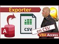 Exporter les données de tables Access en Csv avec VBA