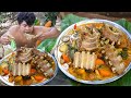 Cooking Pineapple Pork Meat Cream Soup eating so Delicious - Cook Pork Ribs Soup Kerala Style