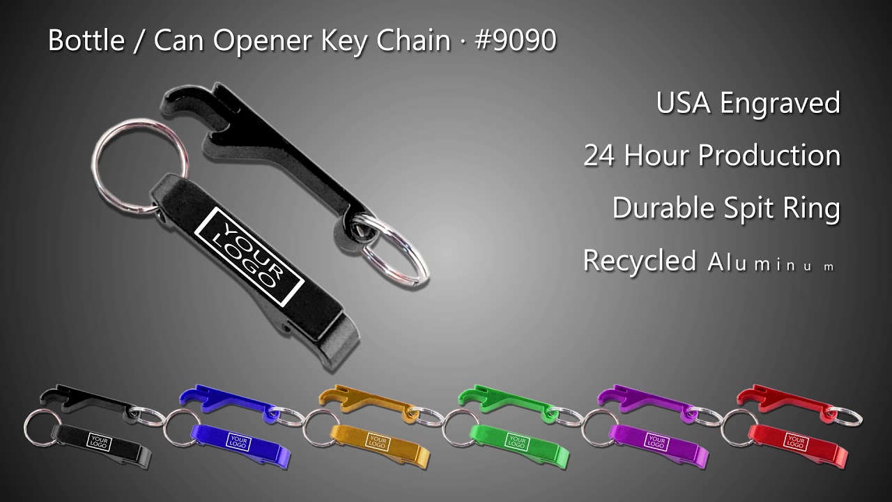 Personalized Aluminum Bottle/ Can Opener Keychain Rings - Purple - Metal  Keychains