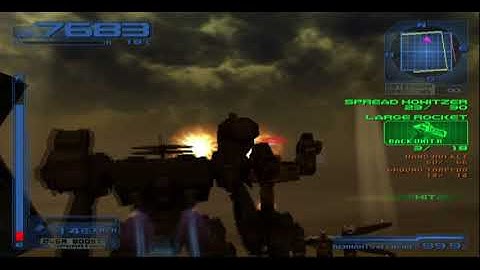 Armored Core 3 (PS2) - Fanfare vs Massive MT Ofanim (Both parts destroyed)