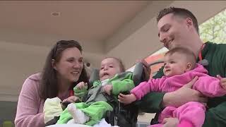 Identical twins meet for 1st time almost 1 year after they were born