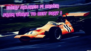 Ranking Every McLaren Formula 1 Driver Ever Part 1