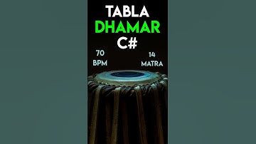 Dhamar Taal Tabla Loop C# Scale | 70 Bpm | 14 Matra|#muzzico