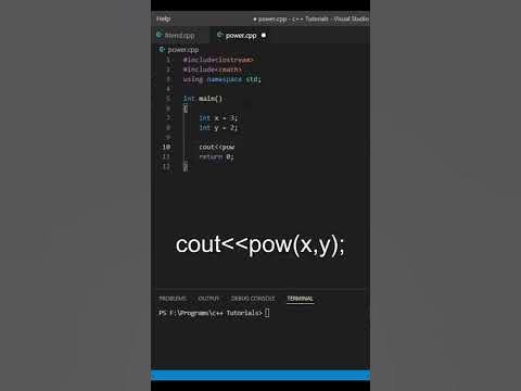 Power Function in C++ | Coding Related #shorts - YouTube