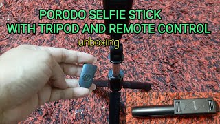 Selfie Stick with tripod and remote (PORODO) unboxing/review/ RenAnne J
