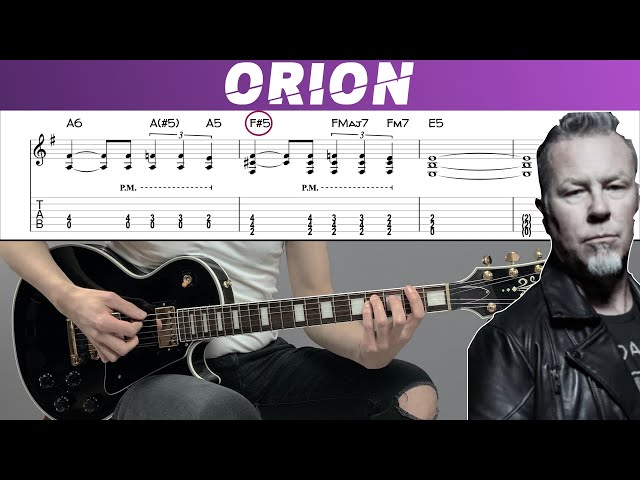 METALLICA - ORION (Guitar cover with TAB | Lesson) class=