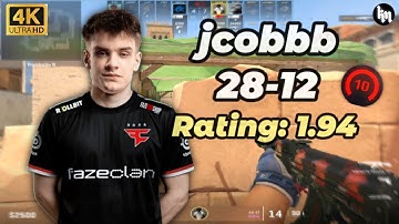 jcobbb (28-12) Rating: 1.94 (mirage) | FACEIT avg 3400 Elo | Oct 20, 2025 #cs2 #faze #jcobbb