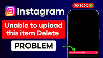 Fix Instagram Unable To Upload This Item Delete Problem |Unable To Upload This Item Delete Instagram