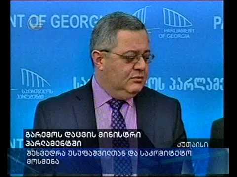 გარემოს დაცვის მინისტრი პარლამენტში