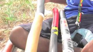 Mikey Guyanya Gurruwiwis collection of yidaki used ceremonially in Arnhem Land