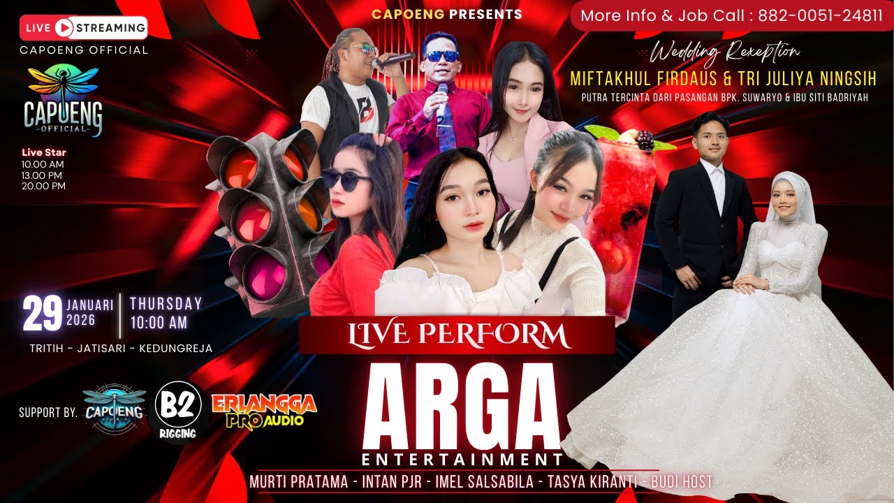 🔴Live Malam ARGA Entertainment | Wedding Firdaus & Juliya | Tritih - Jatisari 29 Januari 2026