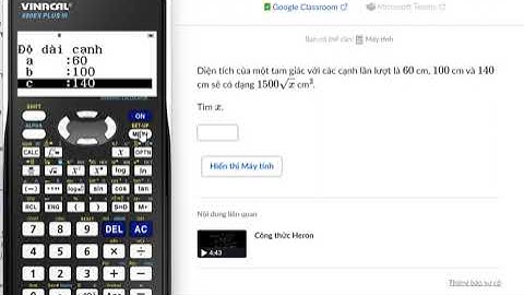 Tính diện tích tam giác sử dụng công thức Heron - VNC680ex-III