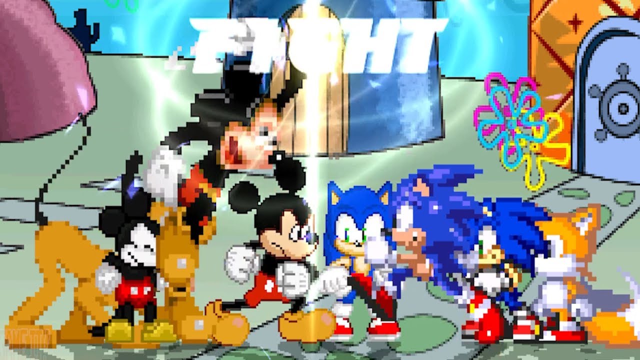 TEAM TRIPLE MICKEY MOUSE  VS  TEAM TRIPLE SONIC THE HEDGEHOG | RACE TO 3 WINS