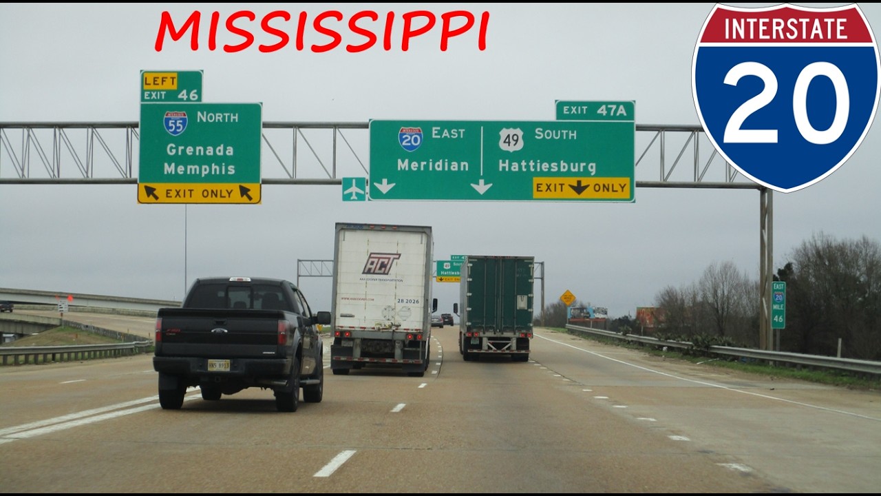 Interstate 20 - Mississippi eastbound [FULL LENGTH VIDEO]